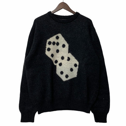 【中古品】【メンズ】 117097 DICE MOHAIR SWEATER ダイス モヘア セーター トップス 142-260412-kh-03-izu サイズ：L カラー：ブラック 万代Net店
