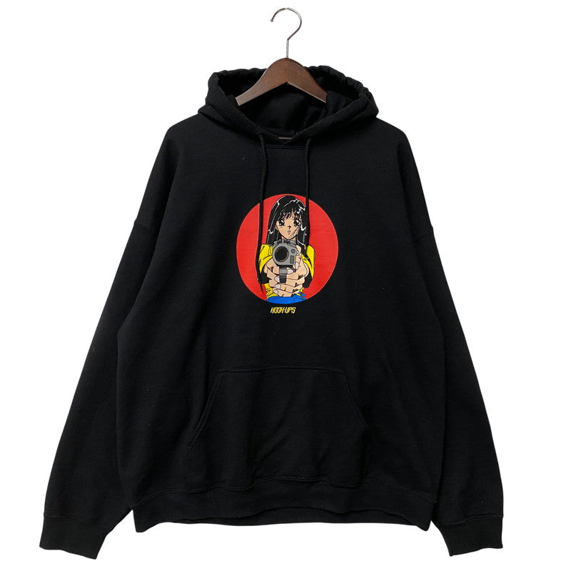 【中古品】【メンズ】 HOOK UPS フックアップス HOOK UPS BARREL OF A HOODIE フックアップス バレル オブ ア フーディー パーカー トップス 142-260412-kh-07-izu サイズ：XL カラー：ブラック 万代Net店