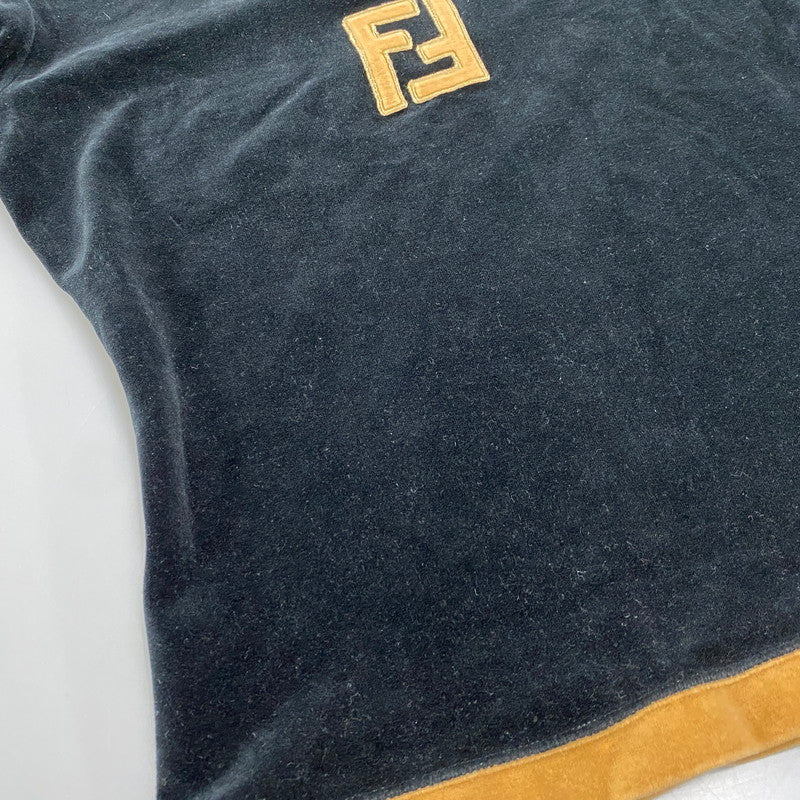 【中古品】【レディース】 FENDI フェンディ イタリア製 VELOR LS TEE ベロア ロングスリーブ Tシャツ トップス 長袖 168-260413-ya-03-izu サイズ：42 カラー：BLACK 万代Net店