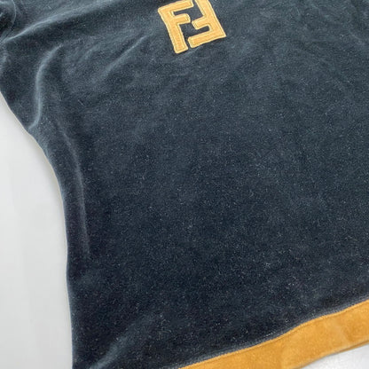 【中古品】【レディース】 FENDI フェンディ イタリア製 VELOR LS TEE ベロア ロングスリーブ Tシャツ トップス 長袖 168-260413-ya-03-izu サイズ：42 カラー：BLACK 万代Net店
