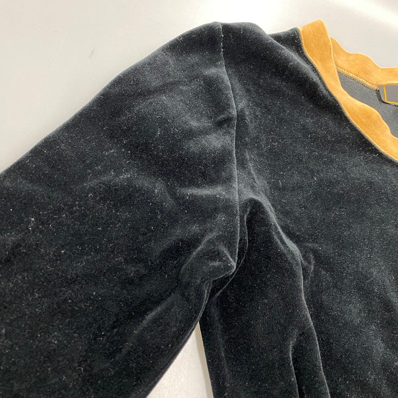 【中古品】【レディース】 FENDI フェンディ イタリア製 VELOR LS TEE ベロア ロングスリーブ Tシャツ トップス 長袖 168-260413-ya-03-izu サイズ：42 カラー：BLACK 万代Net店