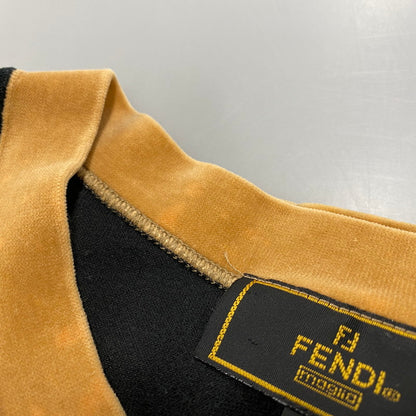 【中古品】【レディース】 FENDI フェンディ イタリア製 VELOR LS TEE ベロア ロングスリーブ Tシャツ トップス 長袖 168-260413-ya-03-izu サイズ：42 カラー：BLACK 万代Net店