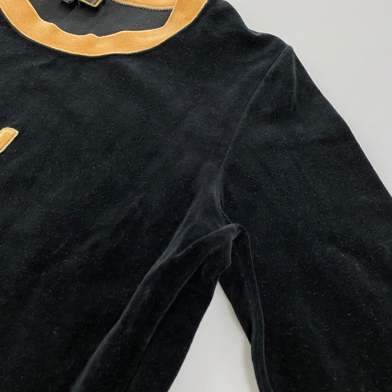 【中古品】【レディース】 FENDI フェンディ イタリア製 VELOR LS TEE ベロア ロングスリーブ Tシャツ トップス 長袖 168-260413-ya-03-izu サイズ：42 カラー：BLACK 万代Net店