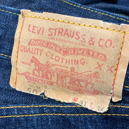 【中古品】【メンズ】 66501 刻印09A 66前期復刻 ダブルネーム 日本製 00’S DENIM PANTS デニム パンツ ズボン ボトムス 156-260411-ya-02-izu サイズ：31×36 カラー：インディゴ 万代Net店