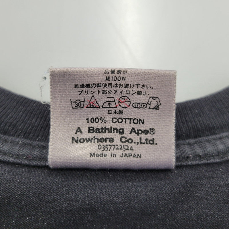 【中古品】【メンズ】 A BATHING APE アベイシングエイプ 初期タグ BABY MILO LS TEE ベイビー マイロ ロングスリーブ Tシャツ トップス 142-260411-kh-01-izu サイズ：M カラー：ブラック 万代Net店