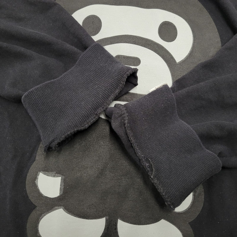 【中古品】【メンズ】 A BATHING APE アベイシングエイプ 初期タグ BABY MILO LS TEE ベイビー マイロ ロングスリーブ Tシャツ トップス 142-260411-kh-01-izu サイズ：M カラー：ブラック 万代Net店