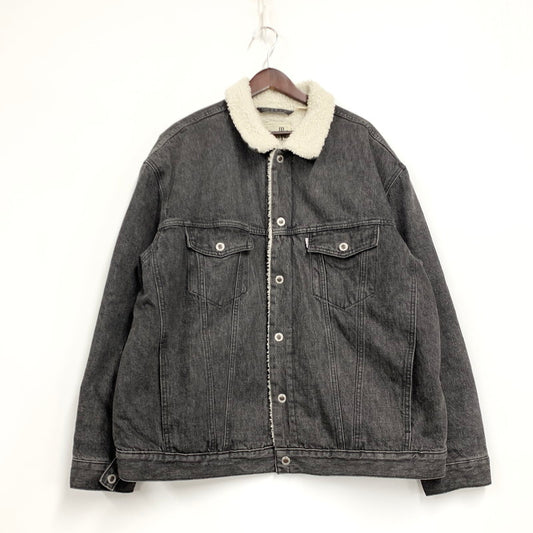 【中古品】【メンズ】 LEVI'S SILVER TAB リーバイス シルバー タブ PC9-A3180-0005 SHERPA TRUCKER JACKET シェルパ トラッカー ジャケット アウター 146-260411-ya-05-izu サイズ：L カラー：BLACK 万代Net店