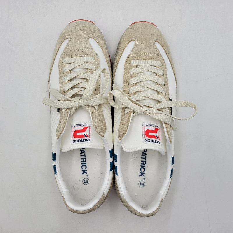 【中古品】【メンズ】 PATRICK パトリック 942500 BASEBL SNEAKERS ベースボール スニーカー 靴 182-260411-kh-07-izu サイズ：44 カラー：ベージュ×ホワイト 万代Net店