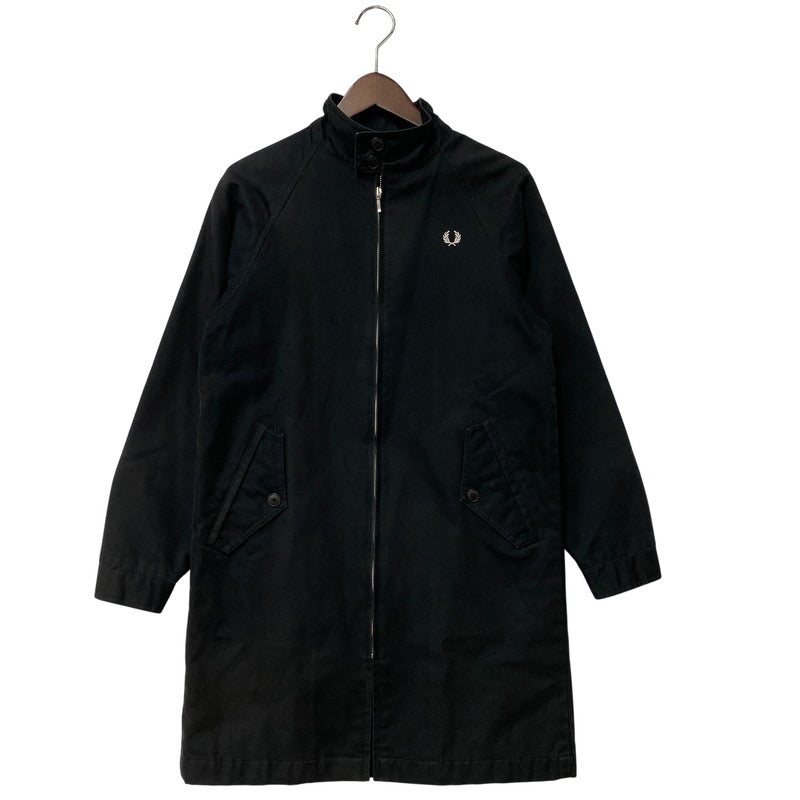 【中古品】【メンズ】 FRED PERRY フレッドペリー J8700 ZIP LONG COAT ジップ ロング コート アウター 141-260413-ya-04-izu サイズ：UK10 カラー：BLACK 万代Net店