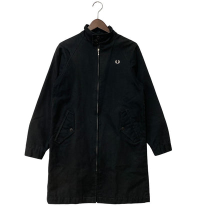 【中古品】【メンズ】 FRED PERRY フレッドペリー J8700 ZIP LONG COAT ジップ ロング コート アウター 141-260413-ya-04-izu サイズ：UK10 カラー：BLACK 万代Net店