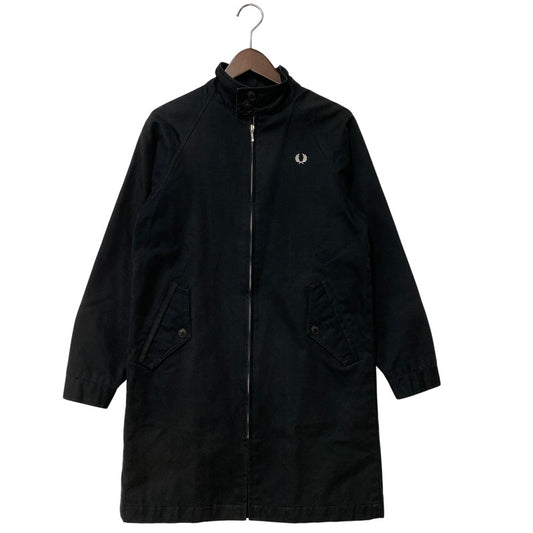 【中古品】【メンズ】 FRED PERRY フレッドペリー J8700 ZIP LONG COAT ジップ ロング コート アウター 141-260413-ya-04-izu サイズ：UK10 カラー：BLACK 万代Net店