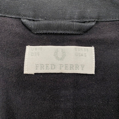 【中古品】【メンズ】 FRED PERRY フレッドペリー J8700 ZIP LONG COAT ジップ ロング コート アウター 141-260413-ya-04-izu サイズ：UK10 カラー：BLACK 万代Net店
