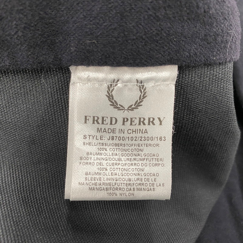 【中古品】【メンズ】 FRED PERRY フレッドペリー J8700 ZIP LONG COAT ジップ ロング コート アウター 141-260413-ya-04-izu サイズ：UK10 カラー：BLACK 万代Net店