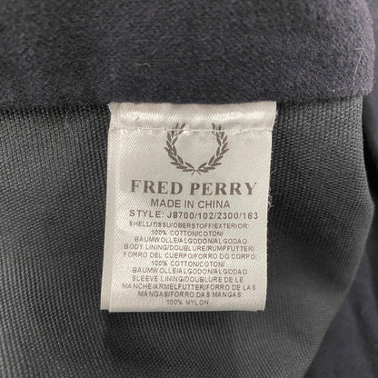 【中古品】【メンズ】 FRED PERRY フレッドペリー J8700 ZIP LONG COAT ジップ ロング コート アウター 141-260413-ya-04-izu サイズ：UK10 カラー：BLACK 万代Net店