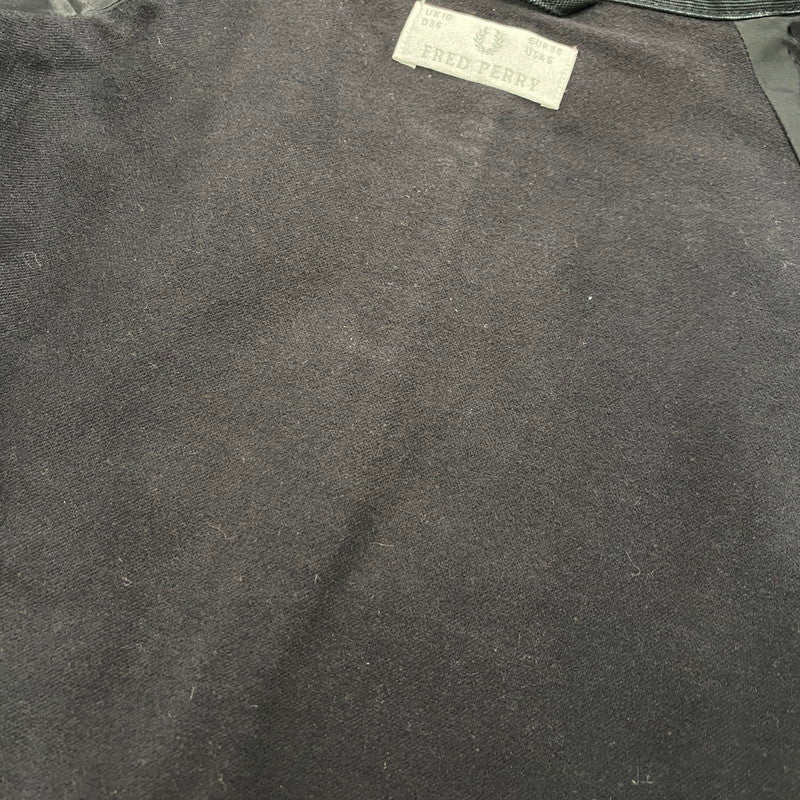 【中古品】【メンズ】 FRED PERRY フレッドペリー J8700 ZIP LONG COAT ジップ ロング コート アウター 141-260413-ya-04-izu サイズ：UK10 カラー：BLACK 万代Net店