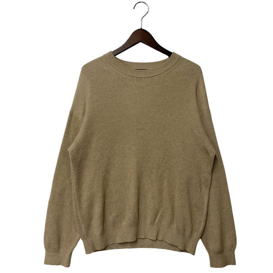 【中古品】【メンズ】 AURALEE オーラリー A21SP02CA FLAT YARN RIB KNIT PO フラット ヤーン リブ ニット プルオーバー トップス 140-260412-kh-08-izu サイズ：3 カラー：ベージュ 万代Net店