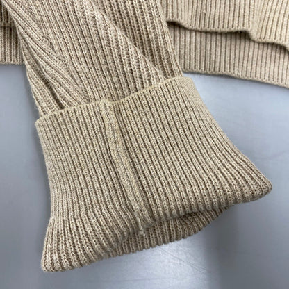 【中古品】【メンズ】 AURALEE オーラリー A21SP02CA FLAT YARN RIB KNIT PO フラット ヤーン リブ ニット プルオーバー トップス 140-260412-kh-08-izu サイズ：3 カラー：ベージュ 万代Net店