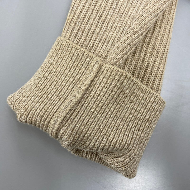 【中古品】【メンズ】 AURALEE オーラリー A21SP02CA FLAT YARN RIB KNIT PO フラット ヤーン リブ ニット プルオーバー トップス 140-260412-kh-08-izu サイズ：3 カラー：ベージュ 万代Net店