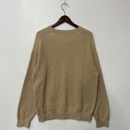 【中古品】【メンズ】 AURALEE オーラリー A21SP02CA FLAT YARN RIB KNIT PO フラット ヤーン リブ ニット プルオーバー トップス 140-260412-kh-08-izu サイズ：3 カラー：ベージュ 万代Net店