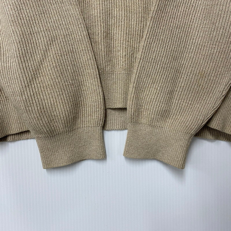 【中古品】【メンズ】 AURALEE オーラリー A21SP02CA FLAT YARN RIB KNIT PO フラット ヤーン リブ ニット プルオーバー トップス 140-260412-kh-08-izu サイズ：3 カラー：ベージュ 万代Net店