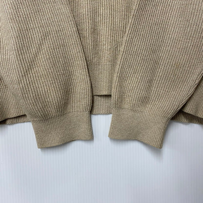 【中古品】【メンズ】 AURALEE オーラリー A21SP02CA FLAT YARN RIB KNIT PO フラット ヤーン リブ ニット プルオーバー トップス 140-260412-kh-08-izu サイズ：3 カラー：ベージュ 万代Net店
