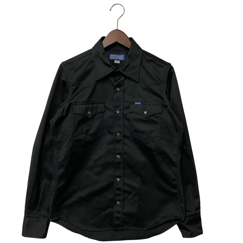 【中古品】【メンズ】 IRON HEART アイアンハート LS WORK SHIRT ロングスリーブ ワークシャツ トップス 145-260412-kh-02-izu サイズ：S カラー：ブラック 万代Net店