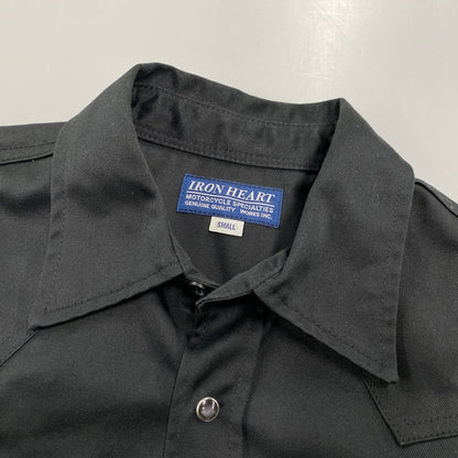 【中古品】【メンズ】 IRON HEART アイアンハート LS WORK SHIRT ロングスリーブ ワークシャツ トップス 145-260412-kh-02-izu サイズ：S カラー：ブラック 万代Net店