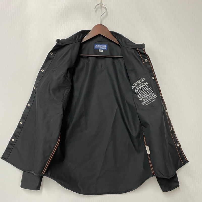 【中古品】【メンズ】 IRON HEART アイアンハート LS WORK SHIRT ロングスリーブ ワークシャツ トップス 145-260412-kh-02-izu サイズ：S カラー：ブラック 万代Net店