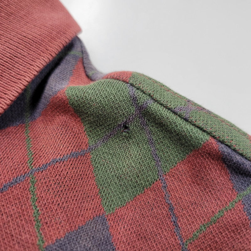 【現状渡し品】【メンズ】 Polo by Ralph Lauren ポロバイラルフローレン ARGYLE POLO LS SHIRT アーガイル ポロ ロングスリーブ シャツ USA製 長袖 トップス 146-260412-as-03-izu サイズ：M カラー：マルチカラー 万代Net店