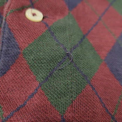 【現状渡し品】【メンズ】 Polo by Ralph Lauren ポロバイラルフローレン ARGYLE POLO LS SHIRT アーガイル ポロ ロングスリーブ シャツ USA製 長袖 トップス 146-260412-as-03-izu サイズ：M カラー：マルチカラー 万代Net店