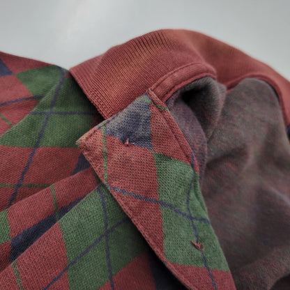 【現状渡し品】【メンズ】 Polo by Ralph Lauren ポロバイラルフローレン ARGYLE POLO LS SHIRT アーガイル ポロ ロングスリーブ シャツ USA製 長袖 トップス 146-260412-as-03-izu サイズ：M カラー：マルチカラー 万代Net店