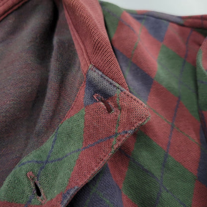 【現状渡し品】【メンズ】 Polo by Ralph Lauren ポロバイラルフローレン ARGYLE POLO LS SHIRT アーガイル ポロ ロングスリーブ シャツ USA製 長袖 トップス 146-260412-as-03-izu サイズ：M カラー：マルチカラー 万代Net店