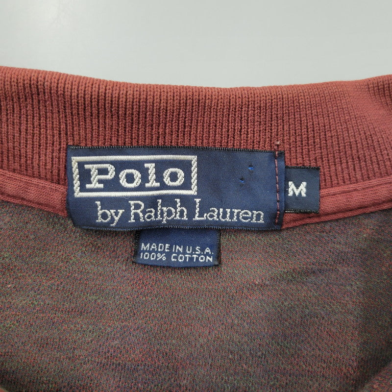 【現状渡し品】【メンズ】 Polo by Ralph Lauren ポロバイラルフローレン ARGYLE POLO LS SHIRT アーガイル ポロ ロングスリーブ シャツ USA製 長袖 トップス 146-260412-as-03-izu サイズ：M カラー：マルチカラー 万代Net店
