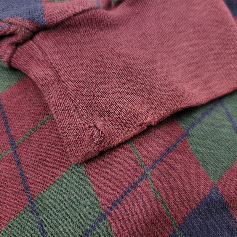 【現状渡し品】【メンズ】 Polo by Ralph Lauren ポロバイラルフローレン ARGYLE POLO LS SHIRT アーガイル ポロ ロングスリーブ シャツ USA製 長袖 トップス 146-260412-as-03-izu サイズ：M カラー：マルチカラー 万代Net店