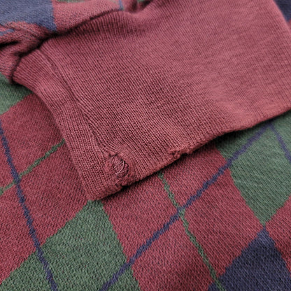 【現状渡し品】【メンズ】 Polo by Ralph Lauren ポロバイラルフローレン ARGYLE POLO LS SHIRT アーガイル ポロ ロングスリーブ シャツ USA製 長袖 トップス 146-260412-as-03-izu サイズ：M カラー：マルチカラー 万代Net店