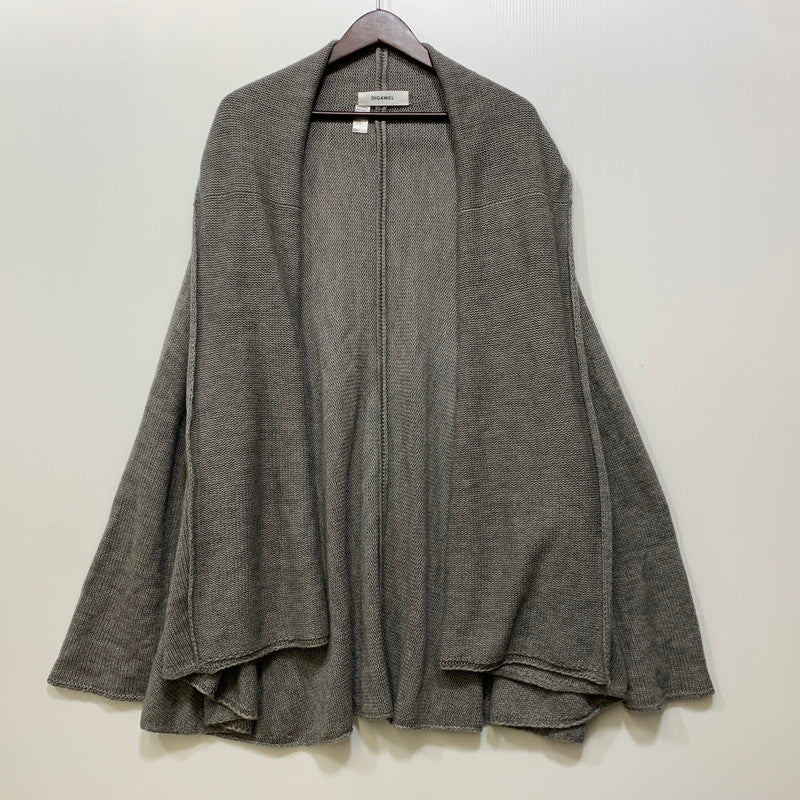 【中古品】【メンズ】 DIGAWEL ディガウェル WOOL DRAPE KNIT CARDIGA ウール ドレープ ニット カーディガン 140-260712-as-06-izu サイズ：F カラー：グレー 万代Net店