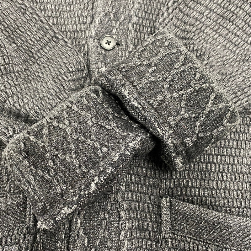 【中古品】【メンズ】 PORTER CLASSIC ポータークラシック BEATNIK KENDO KNIT CARDIGAN ビートニク ケンドウ ニット カーディガン トップス 140-260412-kh-01-izu サイズ：L カラー：ブラック系 万代Net店