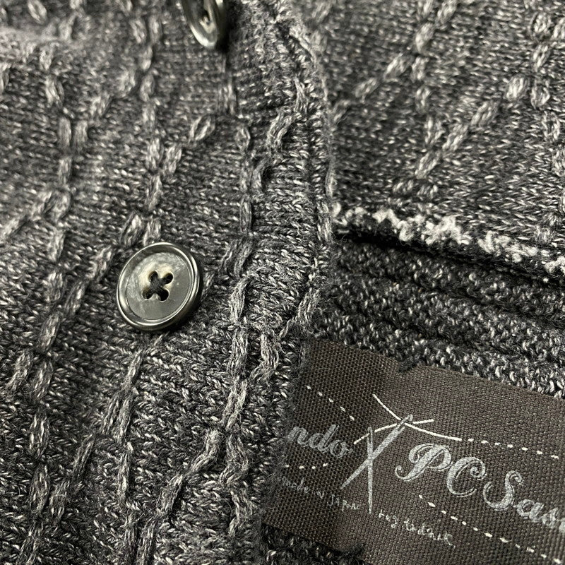 【中古品】【メンズ】 PORTER CLASSIC ポータークラシック BEATNIK KENDO KNIT CARDIGAN ビートニク ケンドウ ニット カーディガン トップス 140-260412-kh-01-izu サイズ：L カラー：ブラック系 万代Net店