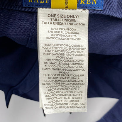 【中古美品】【メンズ/レディース】 POLO RALPHLAUREN ポロ ラルフローレン CLASSIC SPORTS CAP クラシック スポーツ キャップ 帽子 185-260412-kh-12-izu サイズ：F カラー：ネイビー 万代Net店