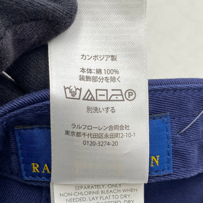 【中古美品】【メンズ/レディース】 POLO RALPHLAUREN ポロ ラルフローレン CLASSIC SPORTS CAP クラシック スポーツ キャップ 帽子 185-260412-kh-12-izu サイズ：F カラー：ネイビー 万代Net店