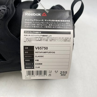 【中古品】【メンズ/レディース】 Reebok リーボック V65750 INSTAPUMP FURY OG インスタポンプ フューリー スニーカー 靴 162-260412-kh-13-izu サイズ：25.5 カラー：ブラック×ホワイト 万代Net店