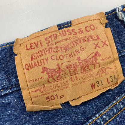 【中古品】【メンズ】 Levi's リーバイス 501-0000 刻印552 SMALL-E 不均等V USA製 1989年製 80S 501XX DENIM PANTS デニム パンツ ボトムス ズボン 157-260413-cs-06-izu サイズ：W31 L34 カラー：インディゴ 万代Net店