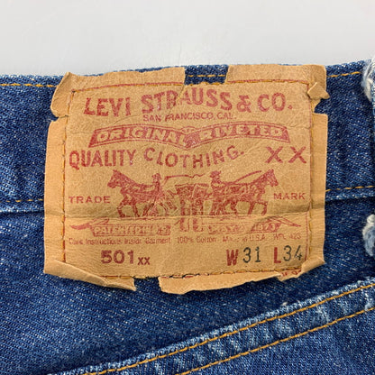 【中古品】【メンズ】 Levi's リーバイス 501-0000 刻印552 SMALL-E 不均等V USA製 1989年製 80S 501XX DENIM PANTS デニム パンツ ボトムス ズボン 157-260413-cs-06-izu サイズ：W31 L34 カラー：インディゴ 万代Net店