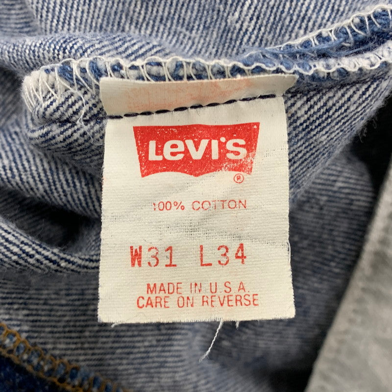 【中古品】【メンズ】 Levi's リーバイス 501-0000 刻印552 SMALL-E 不均等V USA製 1989年製 80S 501XX DENIM PANTS デニム パンツ ボトムス ズボン 157-260413-cs-06-izu サイズ：W31 L34 カラー：インディゴ 万代Net店