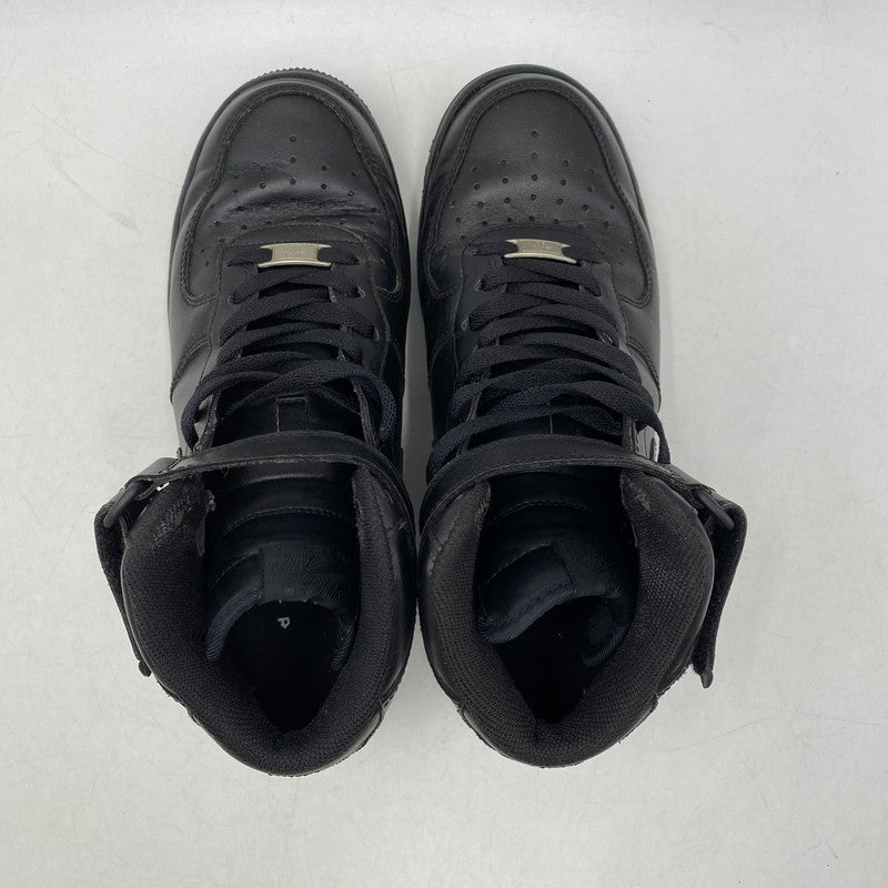 【中古品】【メンズ】 NIKE ナイキ 315123-001 AIR FORCE 1 MID '07 エア フォース 1 ミッド スニーカー 靴 160-260413-kh-02-izu サイズ：26.5 カラー：BLACK/BLACK 万代Net店