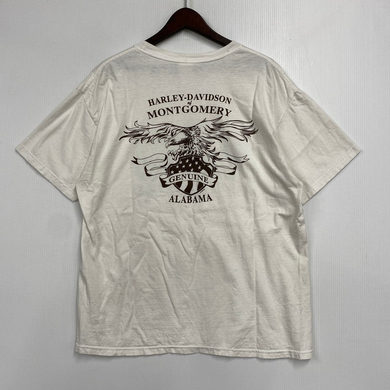 【中古品】【メンズ】 HARLEY DAVIDSON ハーレーダビッドソン c2006 ALABAMA SS TEE ショートスリーブ Tシャツ 半袖 トップス 146-260607-as-30-izu サイズ：L カラー：ホワイト 万代Net店