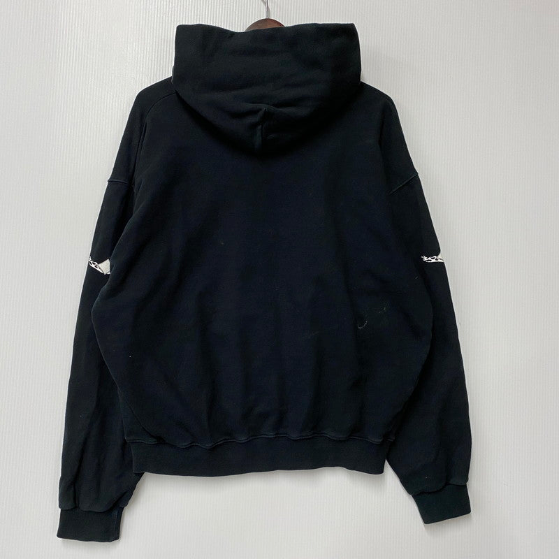 【中古品】【メンズ】 HARLEY-DAVIDSON ハーレーダビッドソン FEEL THE THUNDER HOODED SWEATSHIRT フィール ザ サンダー フーデッド スウェットシャツ パーカー トップス 146-260417-kh-08-izu カラー：ブラック 万代Net店