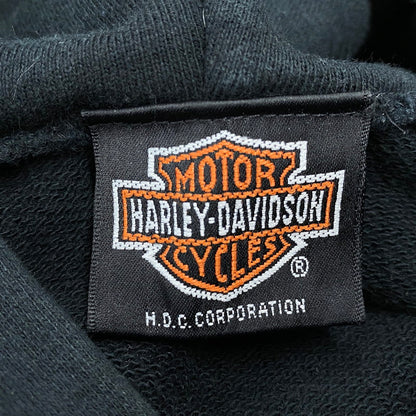 【中古品】【メンズ】 HARLEY-DAVIDSON ハーレーダビッドソン FEEL THE THUNDER HOODED SWEATSHIRT フィール ザ サンダー フーデッド スウェットシャツ パーカー トップス 146-260417-kh-08-izu カラー：ブラック 万代Net店