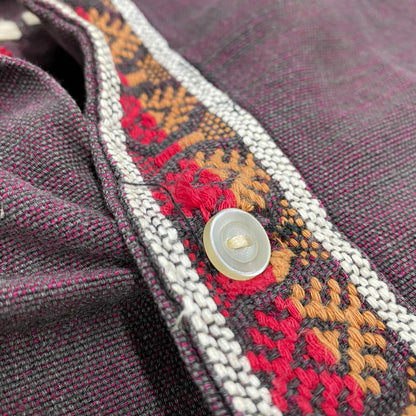 【中古品】【メンズ】 MAYAN MODERN GUATEMALA SHIRT ガテマラ シャツ トップス 146-260414-kh-01-izu カラー：バーガンディー系 万代Net店