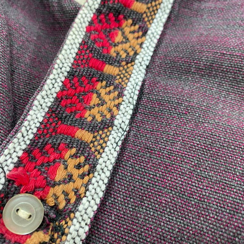 【中古品】【メンズ】 MAYAN MODERN GUATEMALA SHIRT ガテマラ シャツ トップス 146-260414-kh-01-izu カラー：バーガンディー系 万代Net店